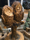 Carved Owl Couple