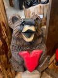 Chunky Bear with Big Red Heart