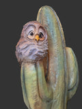 Cactus with Perched Owl