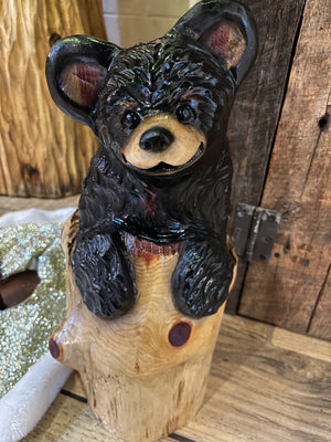 Cedar Bear - Cute Little Guy Wood Carving