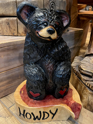 Cedar Bear with Howdy on Base