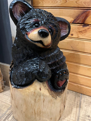 Cedar Bear with Left Foot Sign Holder