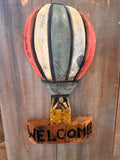 Welcome Hot Air Balloon Wall Hanging