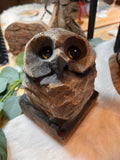Owl on Block