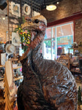 Turkey Perched on Stump