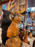 Buck Bust on Stump