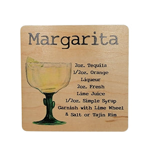 Margarita Recipe Coaster