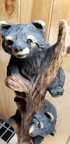 Chainsaw Carved Bears in Tree