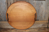 'Bless This Food' Bourbon Barrel Serving Tray or Lazy Susan