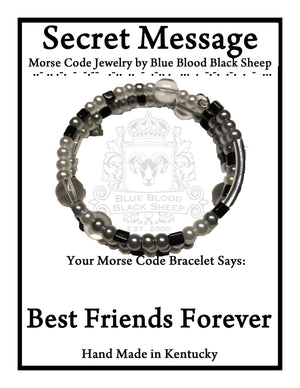"Best Friends Forever" Morse Code Bracelet