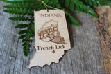 French Lick Indiana Train Ornament