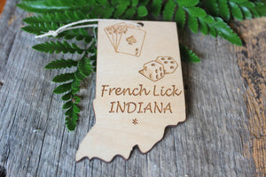 French Lick Indiana Gambler Ornament