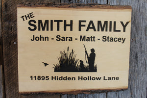 'Duck Hunting Silhouette' Custom Sign